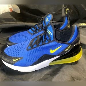 Nike Air Max 270 'Warriors' BV2517-400. Game Royal/Dynamic Yellow-Black-White.